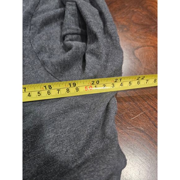 Pure Jill Gray Dipped Hem Swing Dress Long Sleeve Soft Knit L Minimalist - Picture 4 of 5